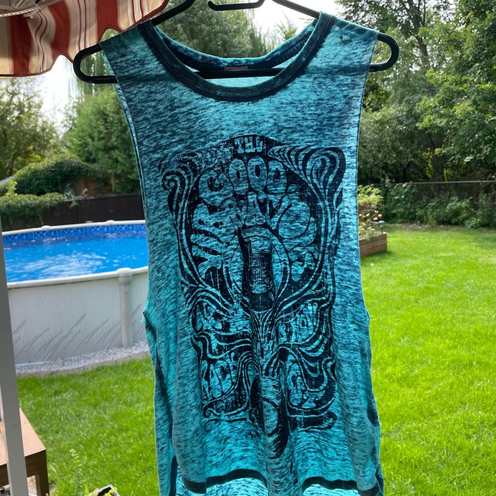 Blue camisole from garage